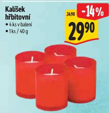 Kalíšek hřbitovní, 4 ks