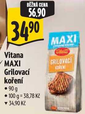 Vitana MAXI Grilovací koření, 90 g