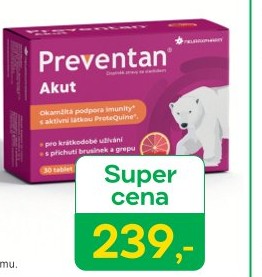 Preventan® Akut s příchutí brusinek a grepu 
30 tablet