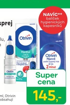 Otrivin Menthol 1 mg/ml nosní sprej nosní sprej 10 ml
