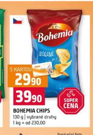 BOHEMIA CHIPS 130 g vybrané druhy 