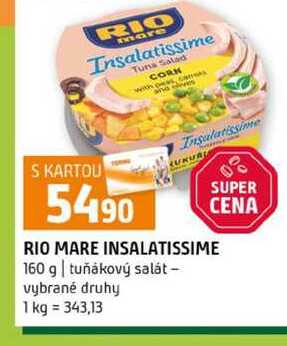 RIO MARE INSALATISSIME 160 g tuňákový salát vybrané druhy