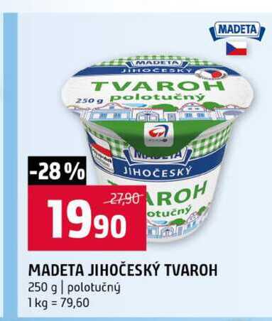 MADETA JIHOČESKÝ TVAROH 250 g polotučný