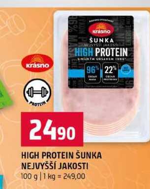 HIGH PROTEIN ŠUNKA NEJVYŠŠÍ JAKOSTI 100 g