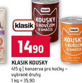 KLASIK KOUSKY 415 g konzerva pro kočky vybrané druhy 