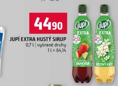 JUPÍ EXTRA HUSTÝ SIRUP 0,7l vybrané druhy