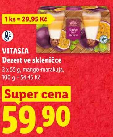 VITASIA Dezert ve skleničce, 2 x 55 g