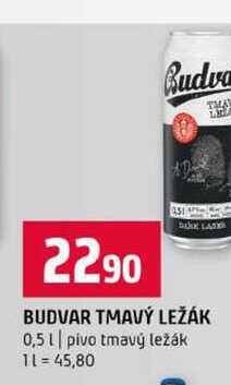 BUDVAR TMAVÝ LEŽÁK 0,5l pivo tmavý ležák