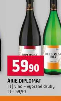 ÁRIE DIPLOMAT BILY 1l víno vybrané druhy