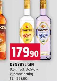 DYNYBYL GIN 0,5l vol. 37,5% vybrané druhy