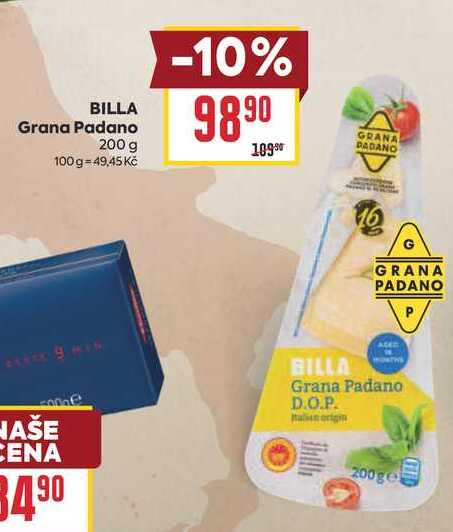 BILLA Grana Padano 200 g
