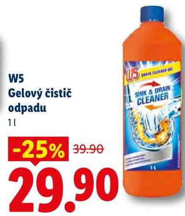 W5 Gelový čistič odpadu, 1 l