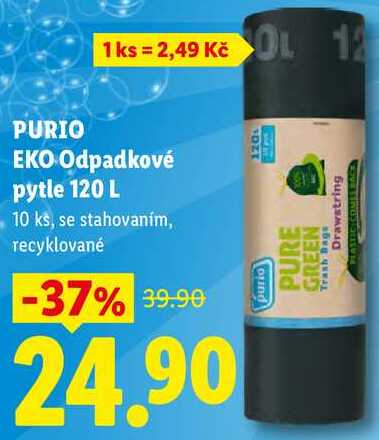 PURIO EKO Odpadkové pytle 120 l, 10 ks 