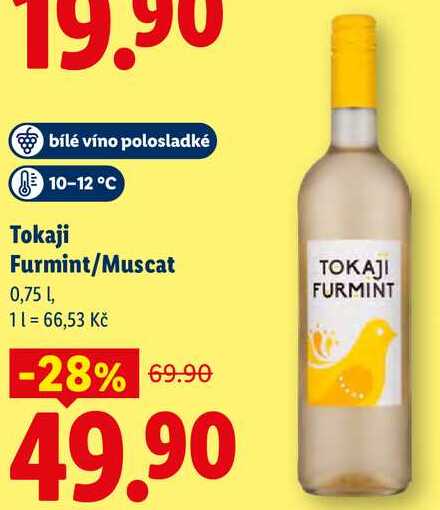 Tokaji Furmint/Muscat, 0,75