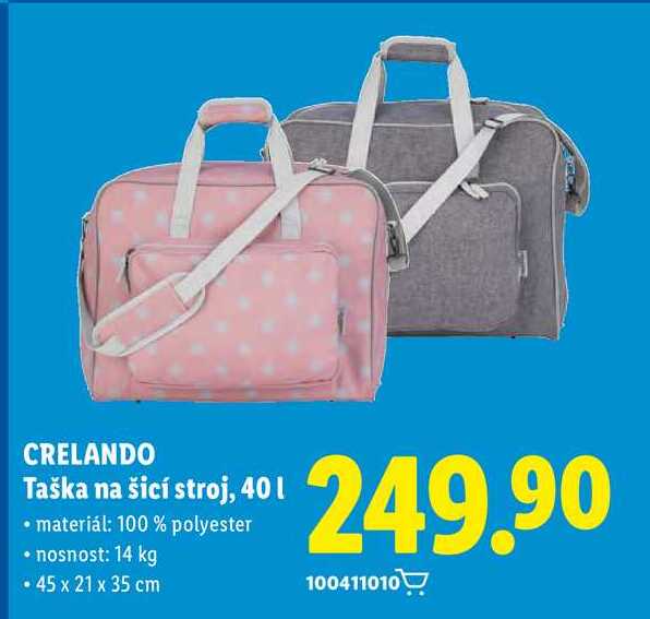 CRELANDO Taška na šicí stroj, 40 l