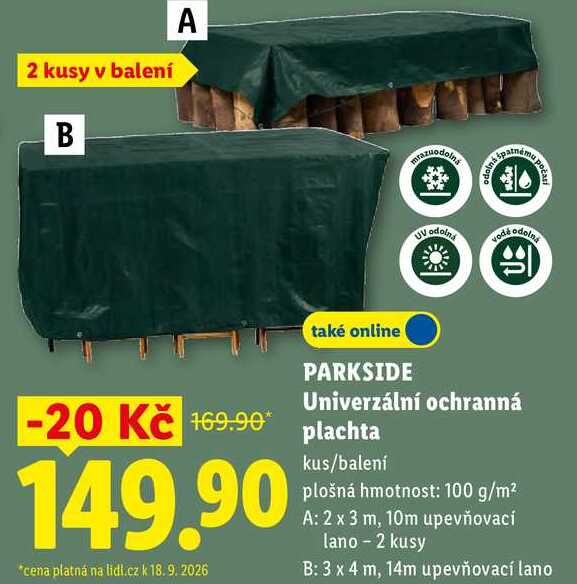 PARKSIDE Univerzální ochranná plachta