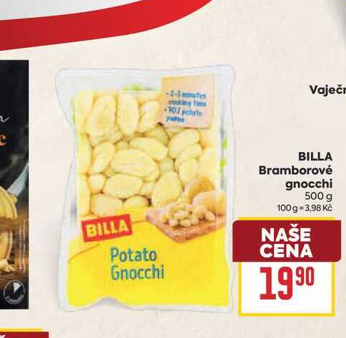BILLA Bramborové gnocchi 500 g