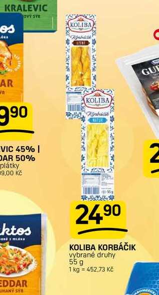 KOLIBA KORBÁČIK vybrané druhy 55 g