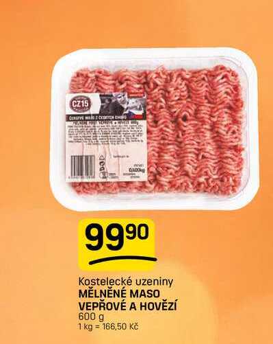 MĚLNĚNÉ MASO VEPŘOVÉ A HOVĚZÍ 600 g