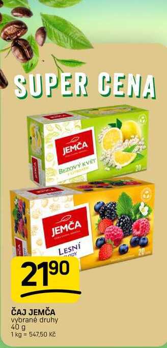 ČAJ JEMČA vybrané druhy 40 g