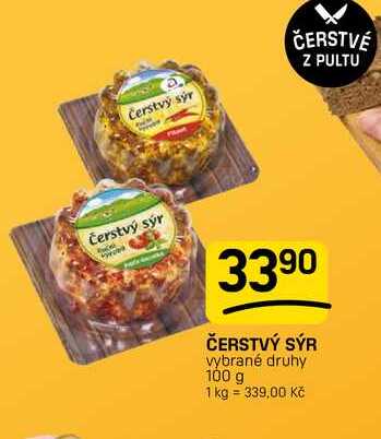 ČERSTVÝ SÝR vybrané druhy 100 g