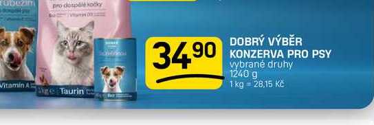 DOBRÝ VÝBĚR KONZERVA PRO PSY vybrané druhy 1240 g