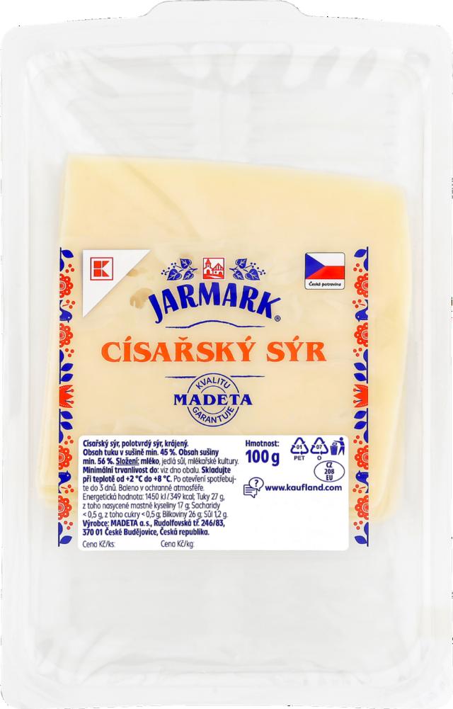 K-Jarmark Císařský sýr plátky