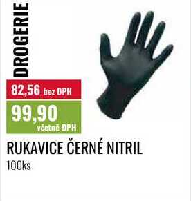 RUKAVICE ČERNÉ NITRIL, 100ks