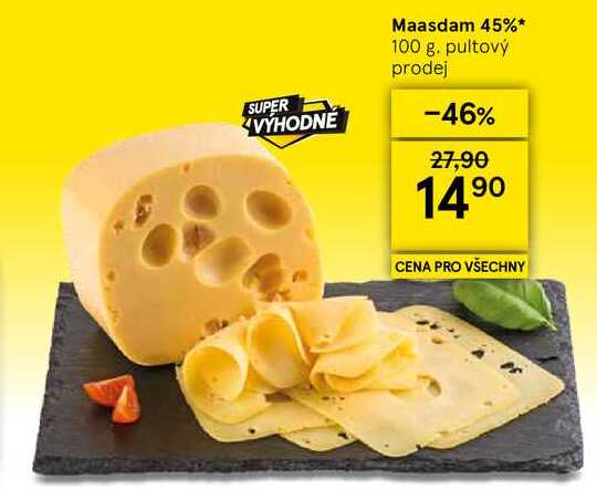 Maasdam 45%, 100 g