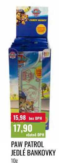 PAW PATROL JEDLÉ BANKOVKY 10g 