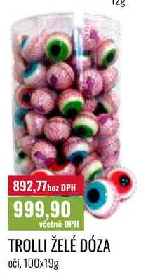 TROLLI ŽELÉ DÓZA oči, 100x19g