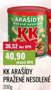 KK ARAŠÍDY PRAŽENÉ NESOLENÉ 200g 