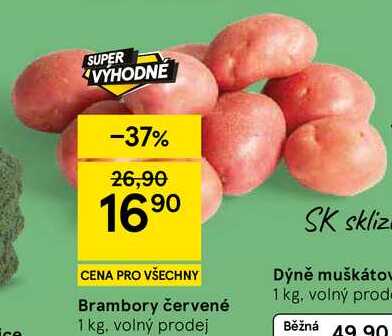 Brambory červené, 1 kg