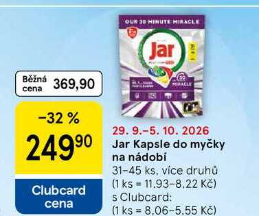 Jar Kapsle do myčky na nádobí, 31-45 ks, více druhů