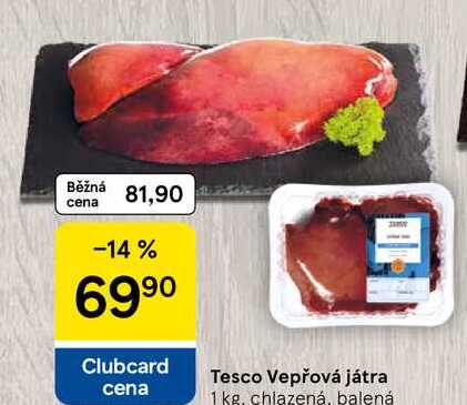 Tesco Vepřová játra, 1 kg