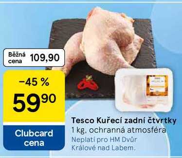 Tesco Kuřecí zadní čtvrtky, 1 kg