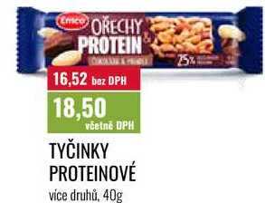 TYČINKY PROTEINOVÉ více druhů, 40g
