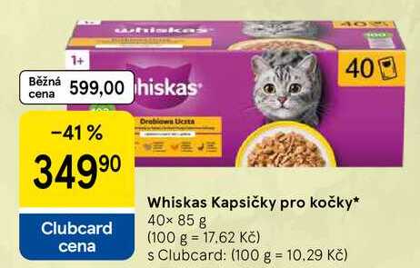 Whiskas Kapsičky pro kočky, 40× 85 g