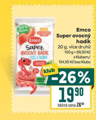 Emco Super ovocný hadík 20 g