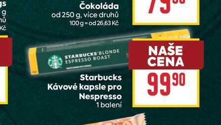 Starbucks Κάvové kapsle pro Nespresso 1 balení