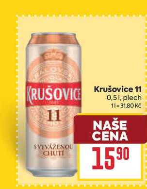 Krušovice 11 0,51, plech