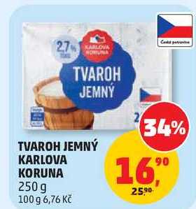 TVAROH JEMNÝ KARLOVA KORUNA, 250 g