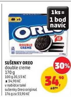 SUŠENKY OREO double creme, 170 g 