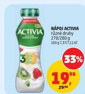 ACTIVIA různé druhy, 270/280 g 