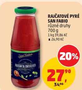 RAJČATOVÉ PYRÉ SAN FABIO různé druhy, 700 g