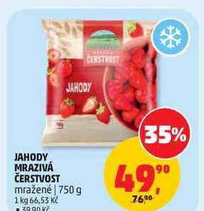 JAHODY MRAZIVÁ ČERSTVOST mražené, 750 g