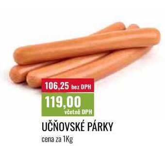 UČŇOVSKÉ PÁRKY cena za 1Kg