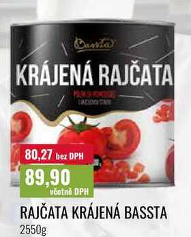 RAJČATA KRÁJENÁ BASSTA 2550g 