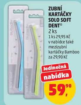 ZUBNÍ KARTÁČKY SOLO SOFT DENT, 2 ks