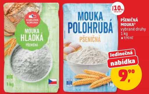 PŠENIČNÁ MOUKA vybrané druhy, 1 kg 